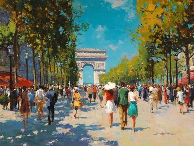 Arc de Triomphe — Impressionist Print. poster print