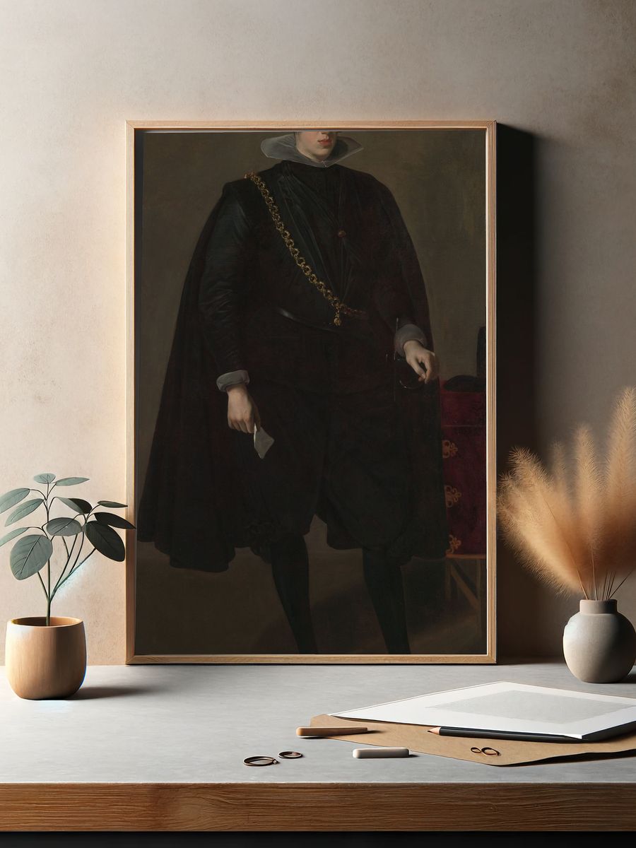 Philip IV (1605–1665), King of Spain by Velázquez (Diego Rodríguez de Silva y Velázquez) — Art Print. — room view 2