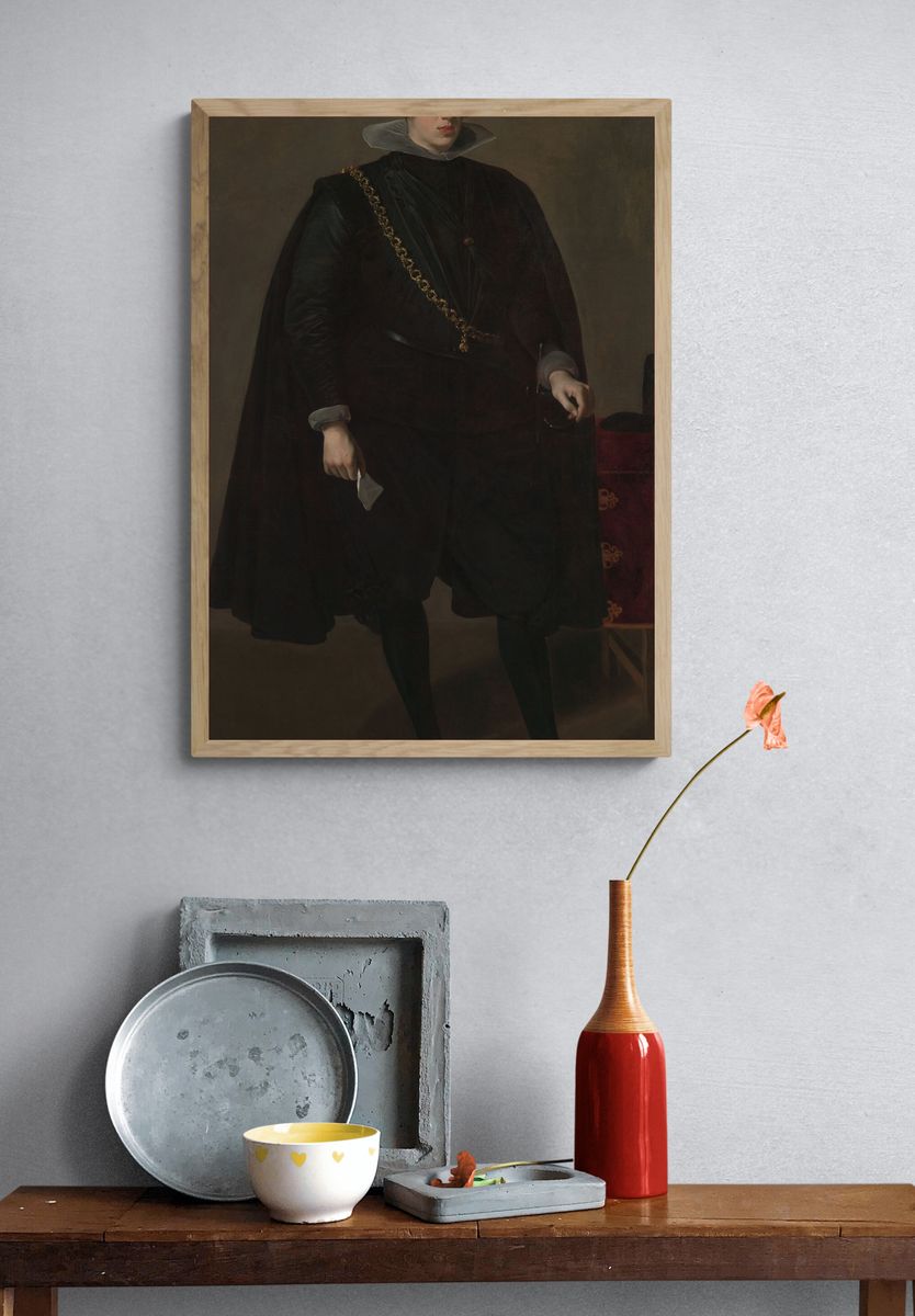 Philip IV (1605–1665), King of Spain by Velázquez (Diego Rodríguez de Silva y Velázquez) — Art Print. — room view 3