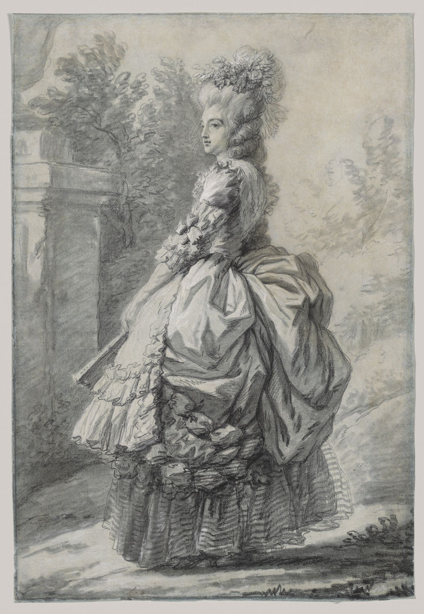 Marie Antoinette in a Park by Elisabeth Louise Vigée Le Brun — Art Print. poster detail