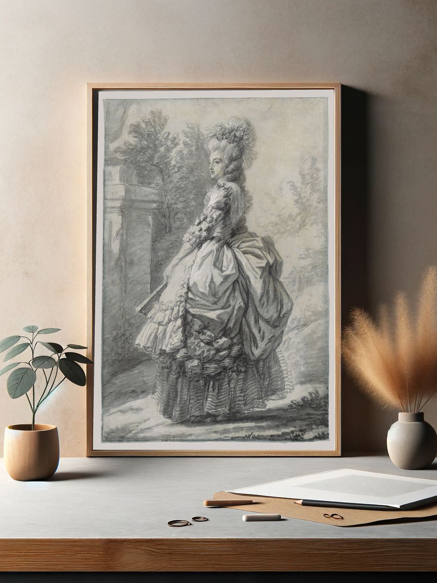 Marie Antoinette in a Park by Elisabeth Louise Vigée Le Brun — Art Print. — room view 2