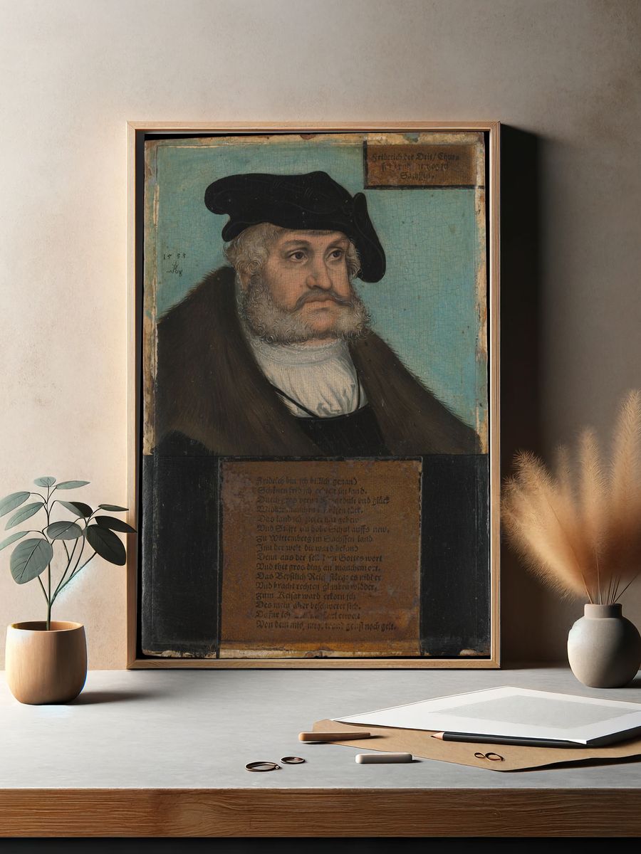 Friedrich III (1463–1525), the Wise, Elector of Saxony by Lucas Cranach the Elder and Workshop — Art Print. — room view 2
