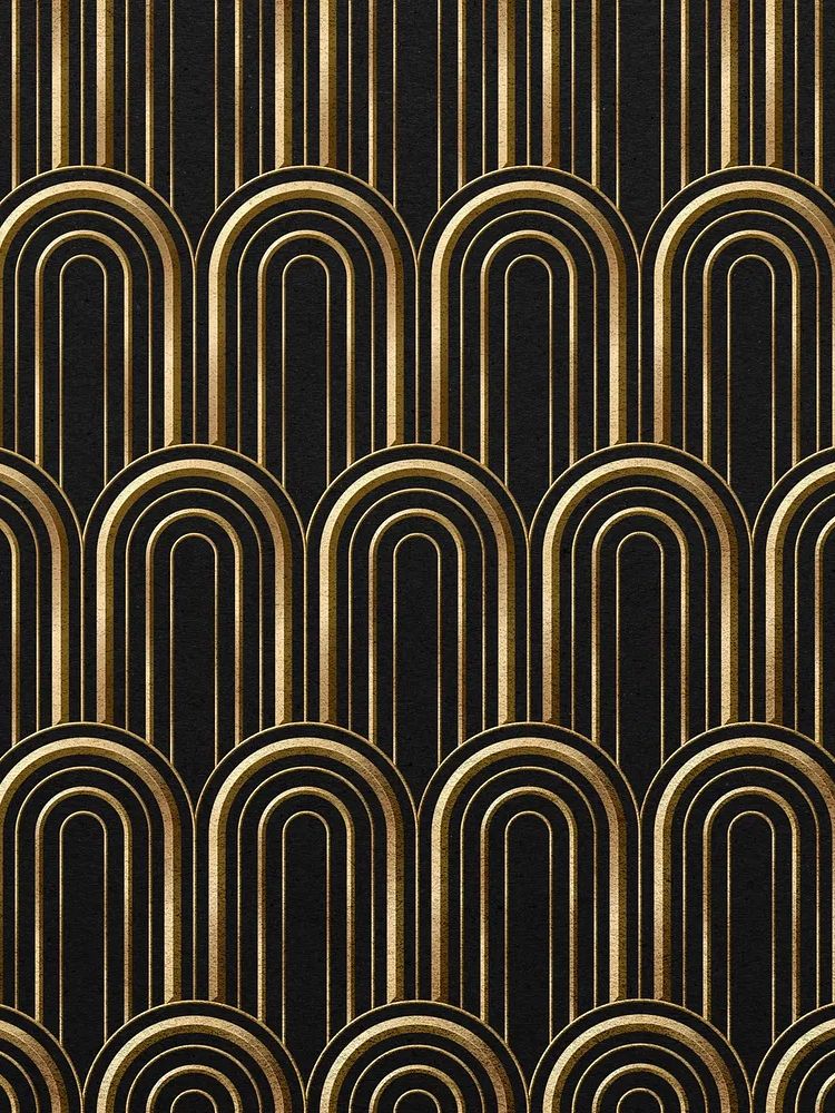 Art Deco Seamless Patterns — Art Print. poster — fine-art art