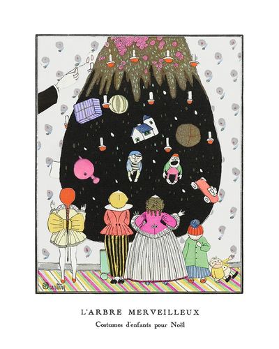 Christmas poster, Art Nouveau remix. poster print