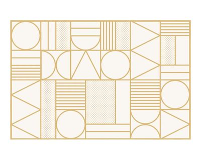 Gold Art Deco Geometric Pattern — Art Print. poster