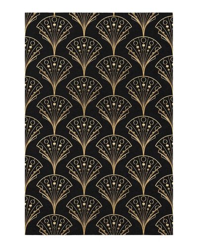 Vintage art deco poster, black and gold geometric pattern design. poster print