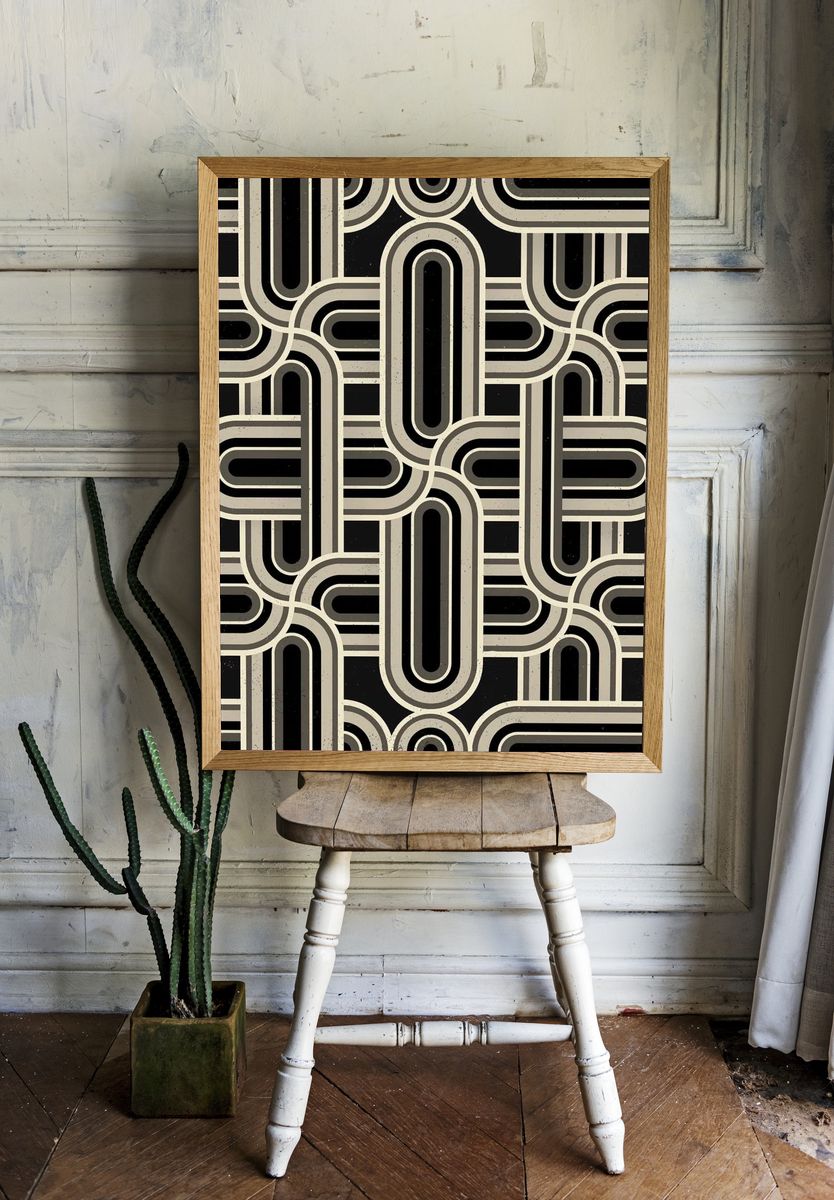 Interlaced Pattern — Art Print room preview