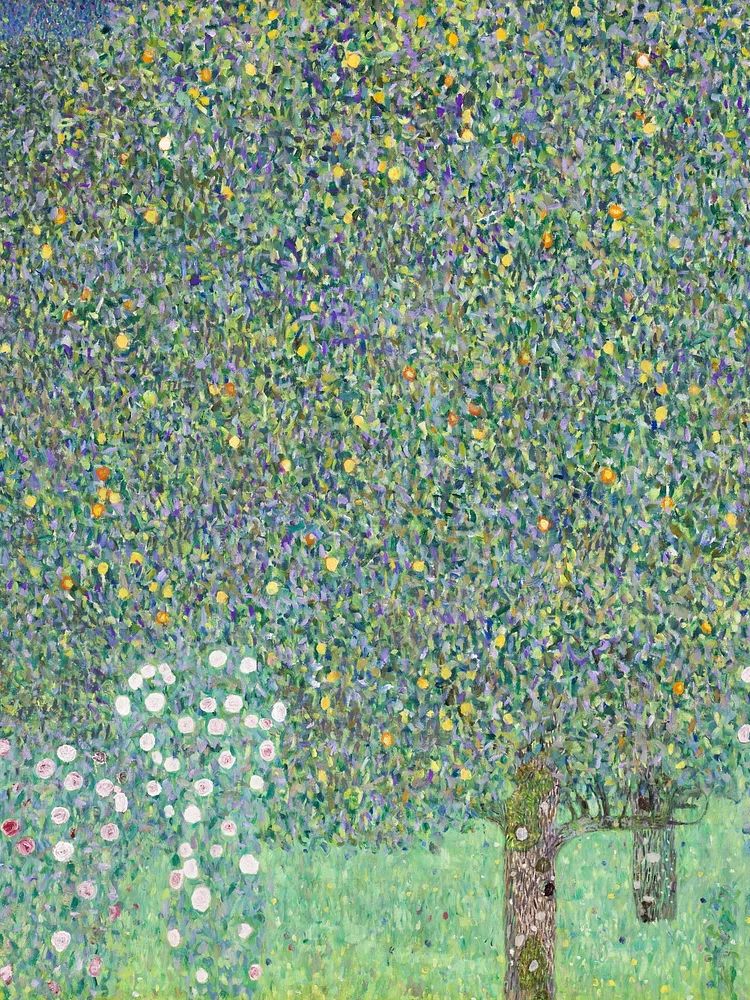 Rosebushes under the Trees by Gustav Klimt (1905) — Art Print. poster detail