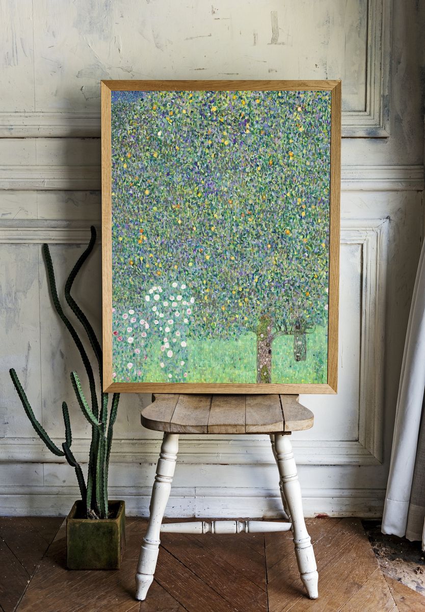 Rosebushes under the Trees by Gustav Klimt (1905) — Art Print room preview