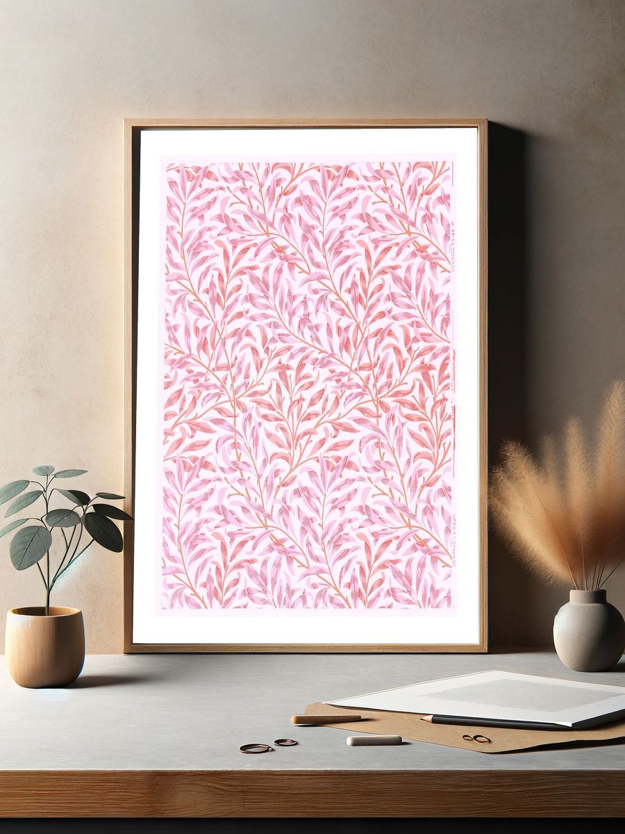 Willow wallpaper pattern wall art. — room view 2