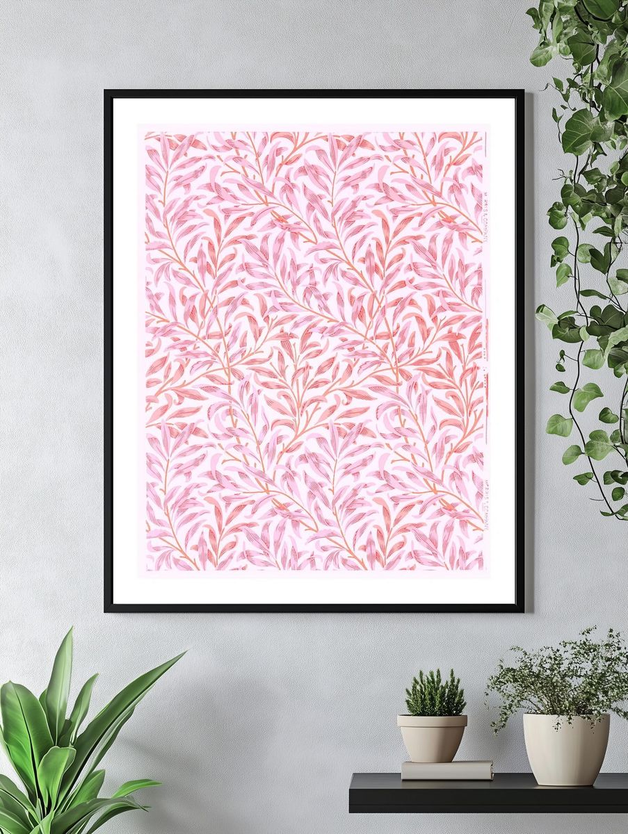 Willow wallpaper pattern wall art. — room view 4