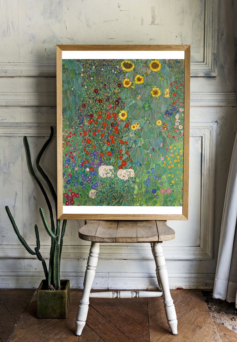 Klimt Wall Art, Farm Garden. — room view 1