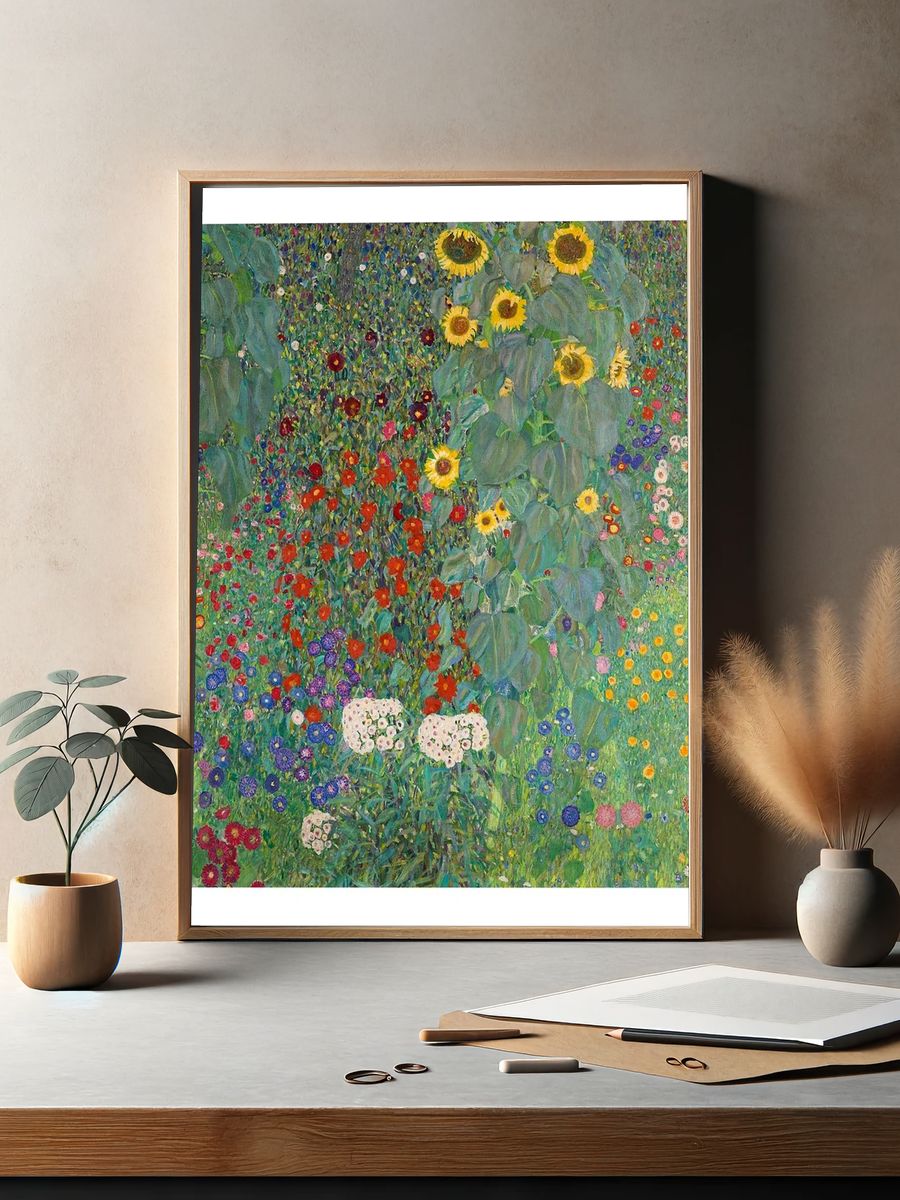 Klimt Wall Art, Farm Garden. — room view 2