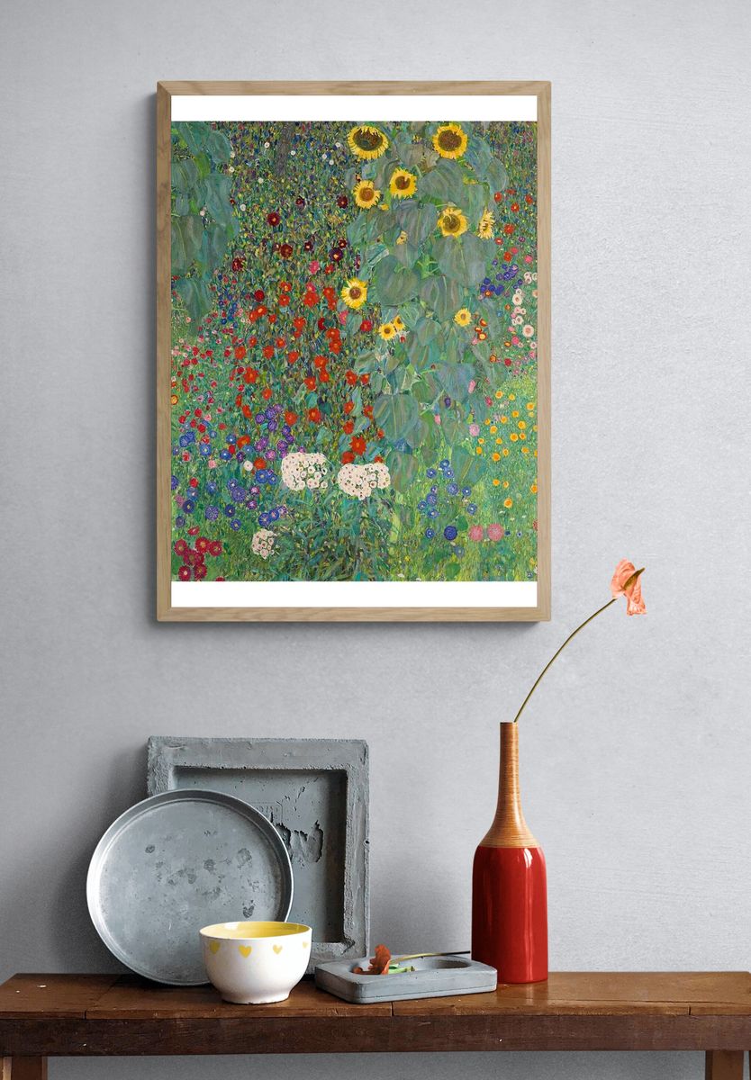 Klimt Wall Art, Farm Garden. — room view 3