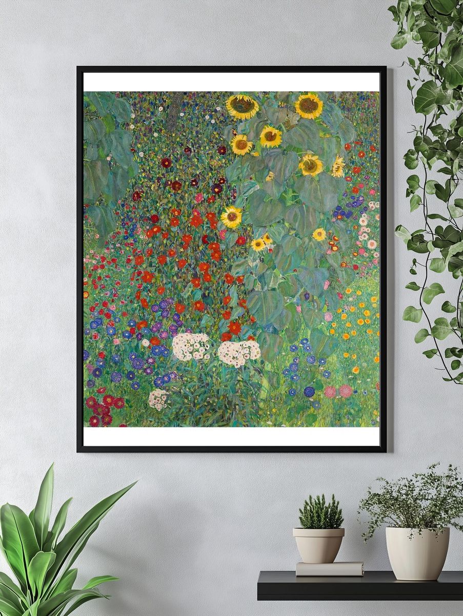 Klimt Wall Art, Farm Garden. — room view 4