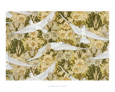 Bird pattern wall art, Colombes. poster print