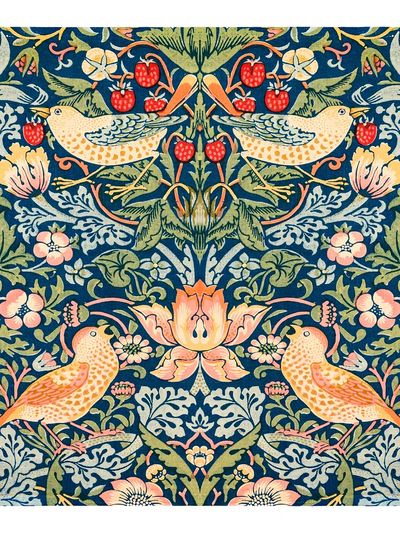 William Morris poster, vintage strawberry. poster print