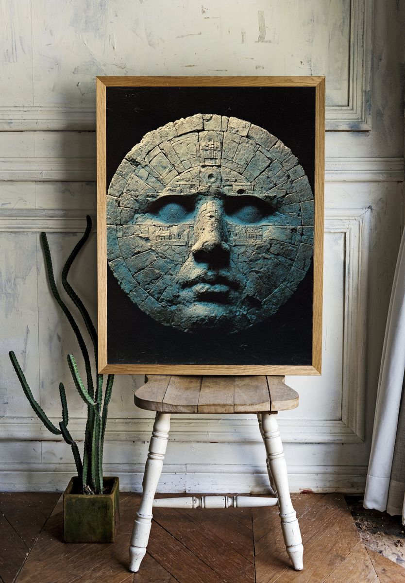 Ancient Stone Face — Fine Art Print room preview