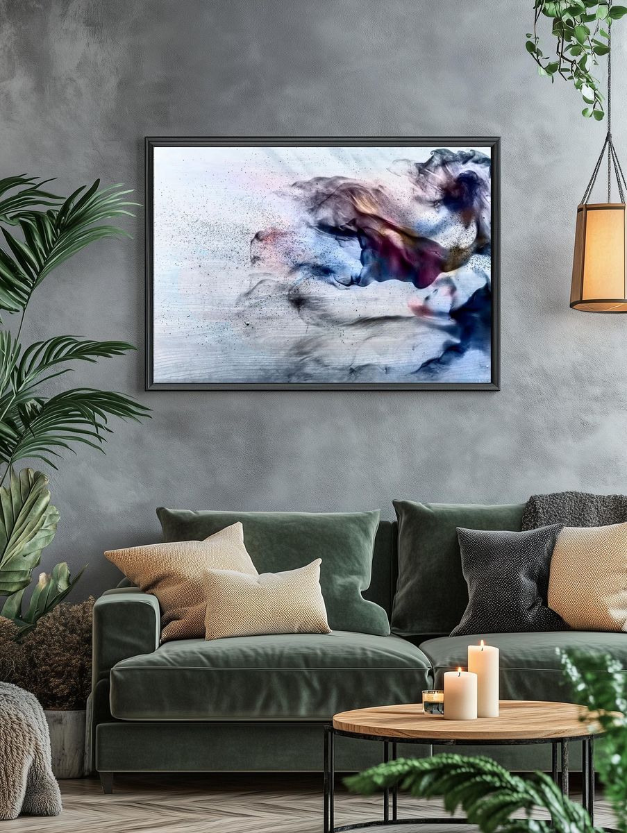 Abstract Smoke Swirl Poster. — room view 4