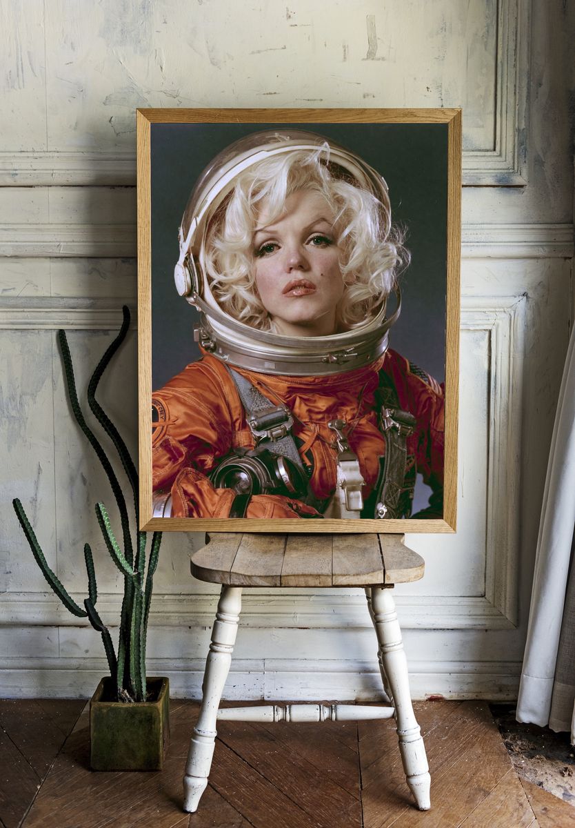Astronaut Portrait Photography Poster. — room view 1