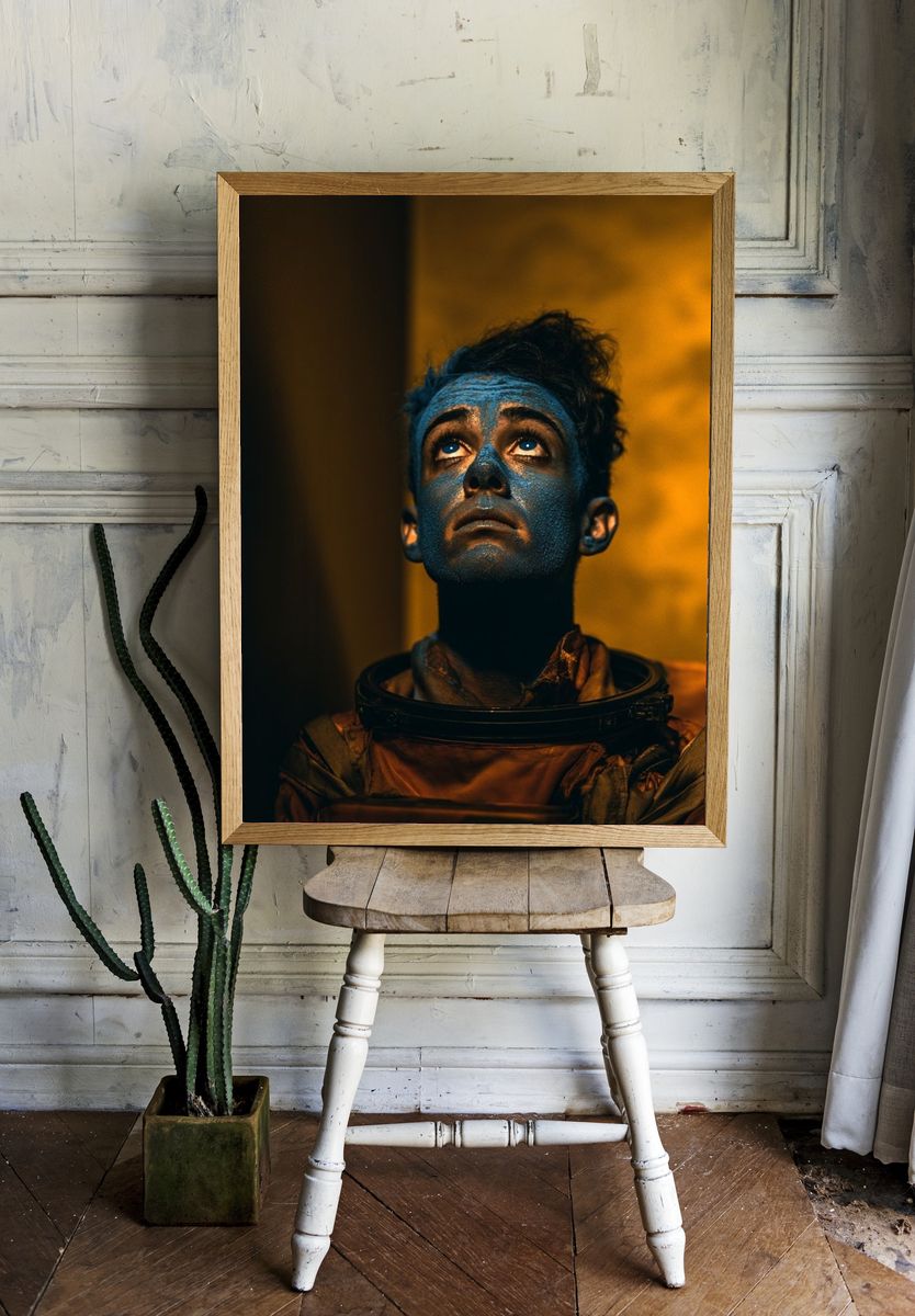Astronaut Portrait Sci-Fi Print. — room view 1