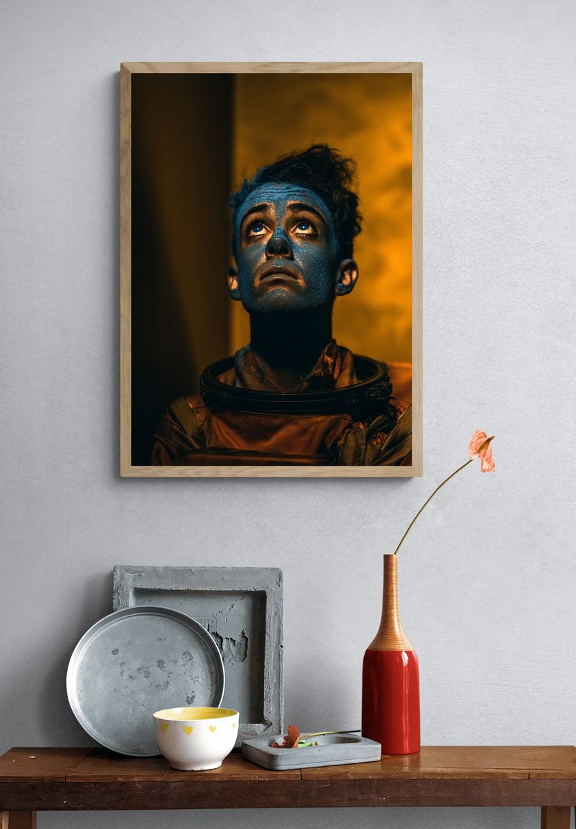 Astronaut Portrait Sci-Fi Print. — room view 3