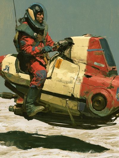Astronaut Speeder Fine-Art Poster. poster