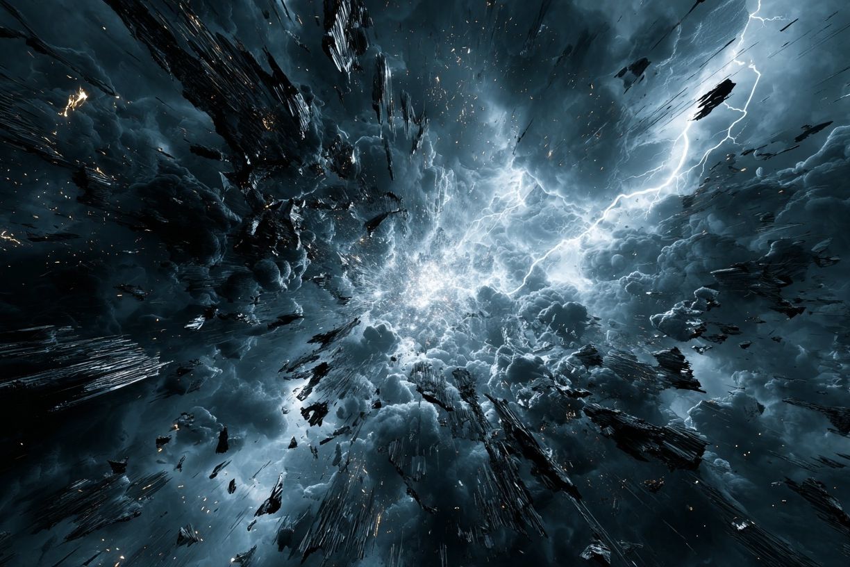 Storm Rift Abstract Poster. poster — abstract art