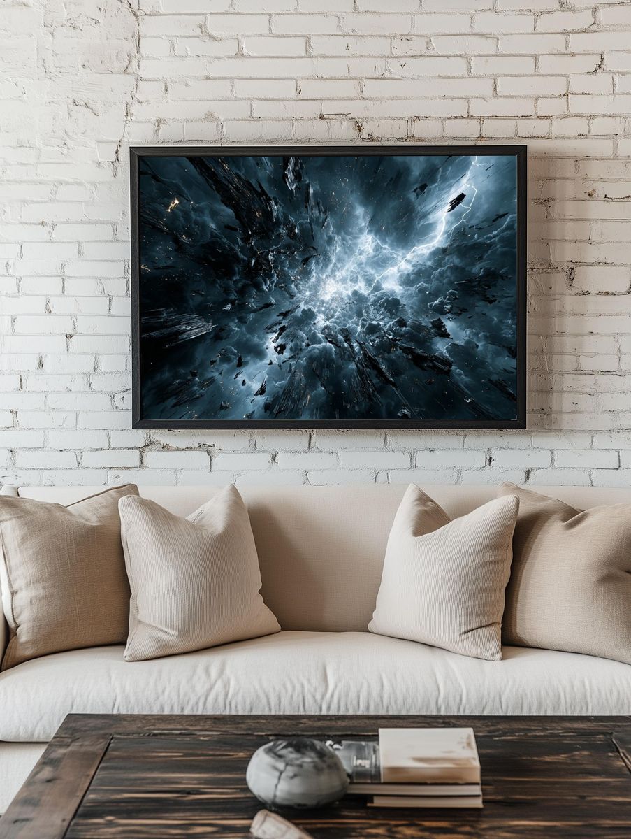 Storm Rift Abstract Poster room preview