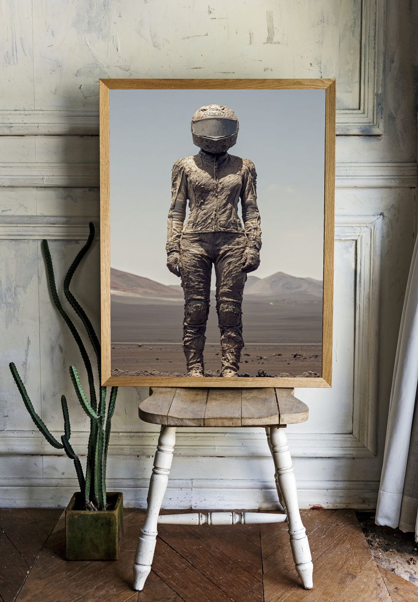 Astronaut in Mud — Surrealism Print room preview