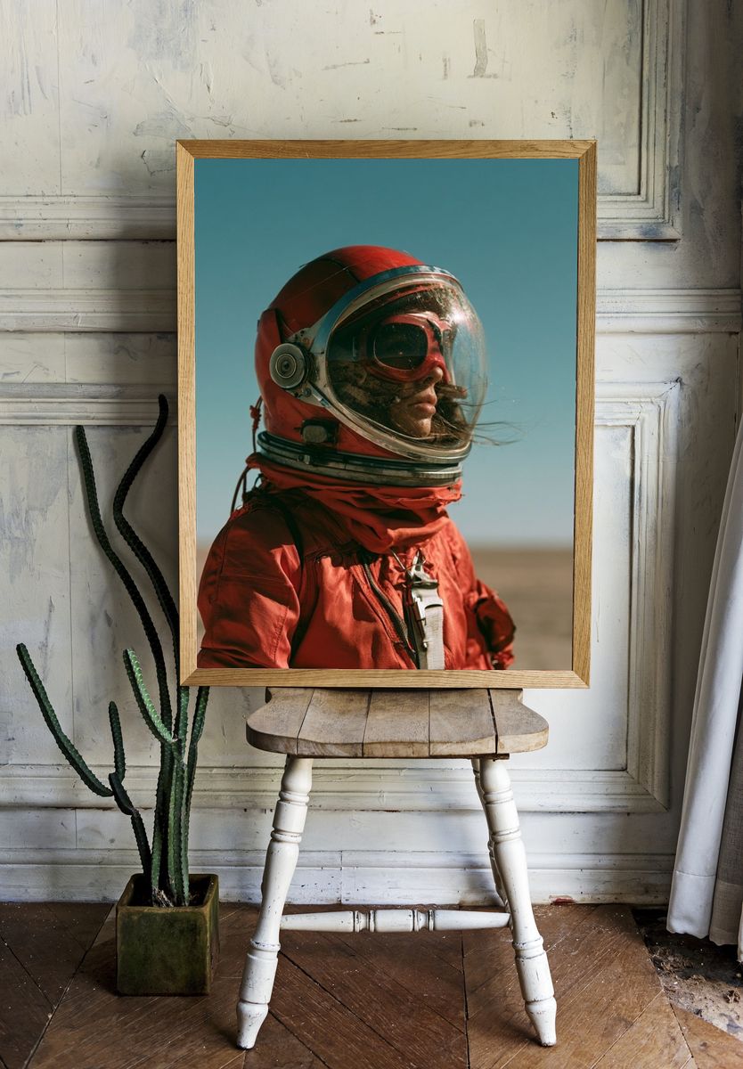 Astronaut Portrait Photography Poster. — room view 1