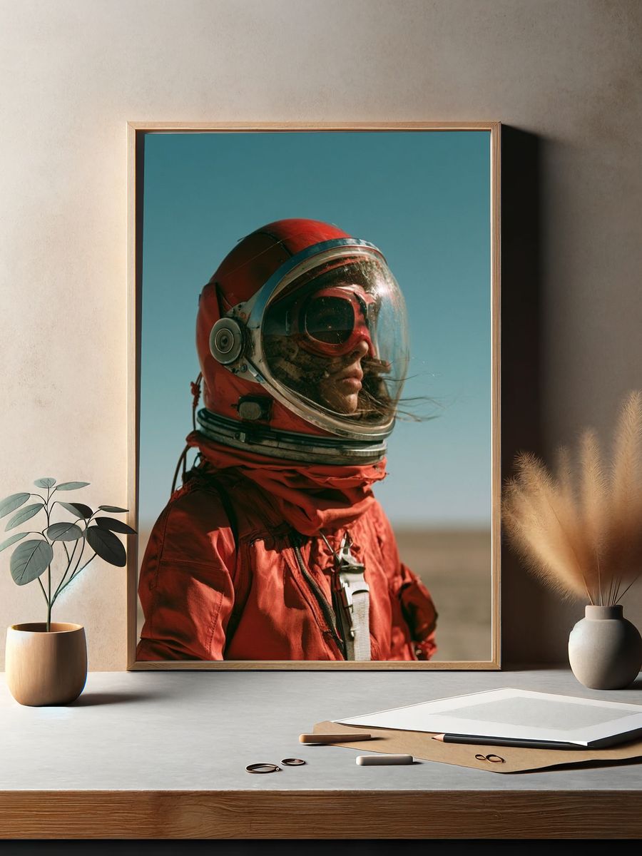 Astronaut Portrait Photography Poster. — room view 2