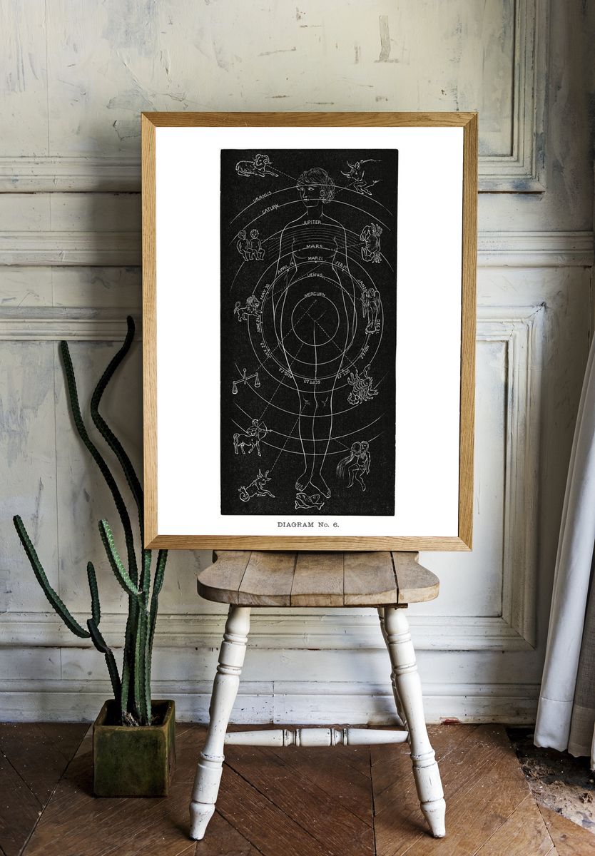 Astrological Diagram — Vintage Print. — room view 1