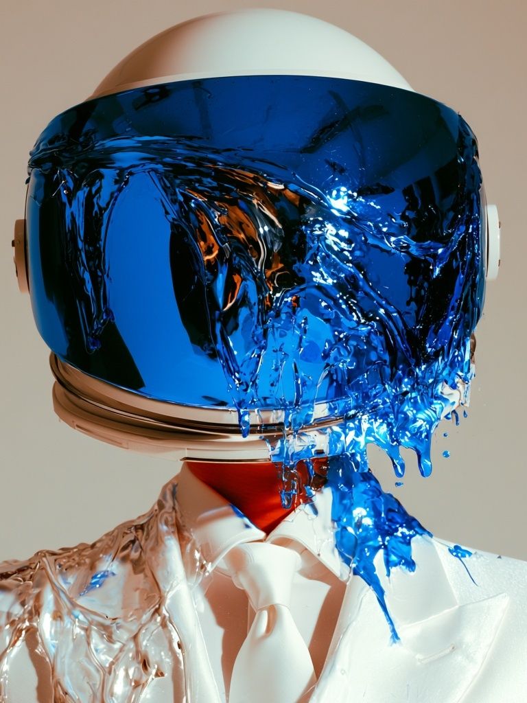 Astronaut Helmet Surrealism Print. poster — illustration art