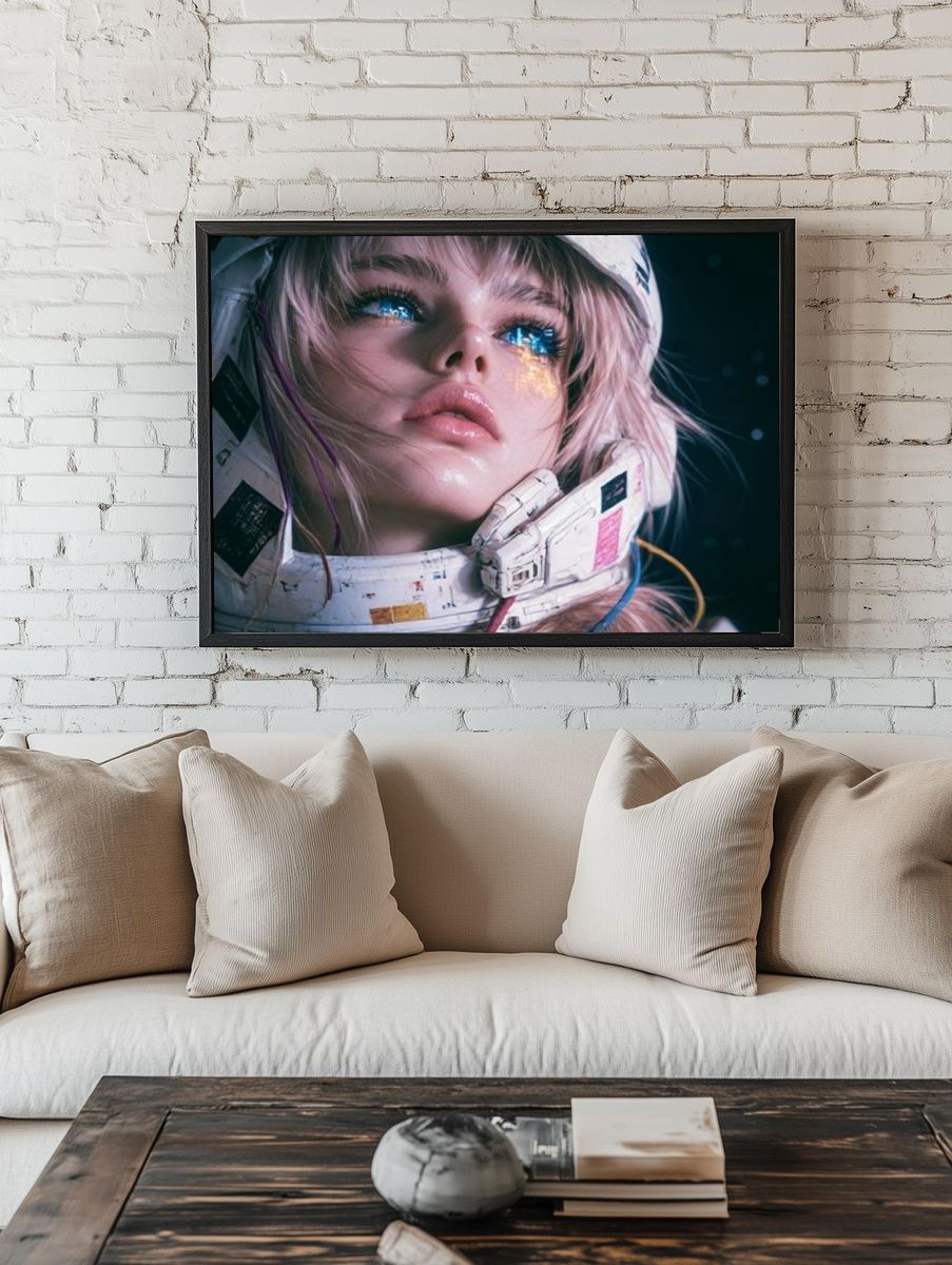 Astronaut Portrait Sci-Fi Poster. — room view 1