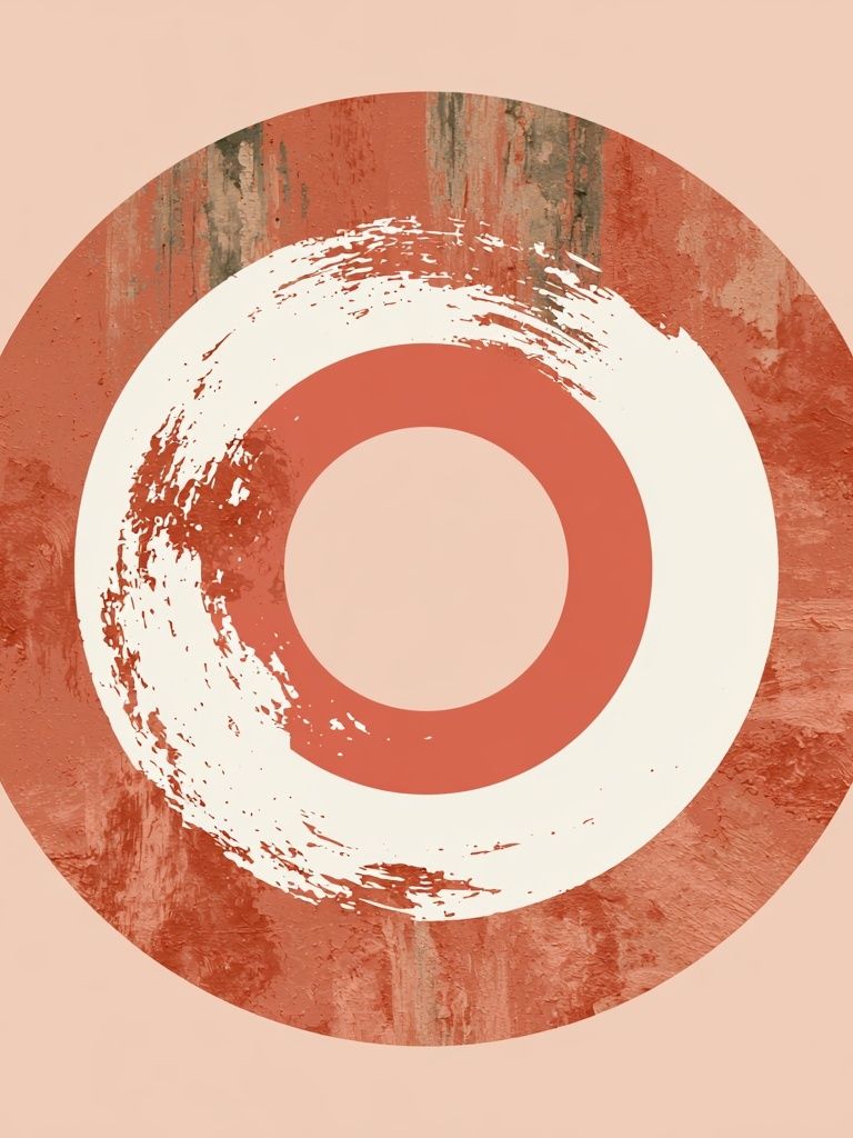 Terracotta Target Abstract Poster. poster — abstract art