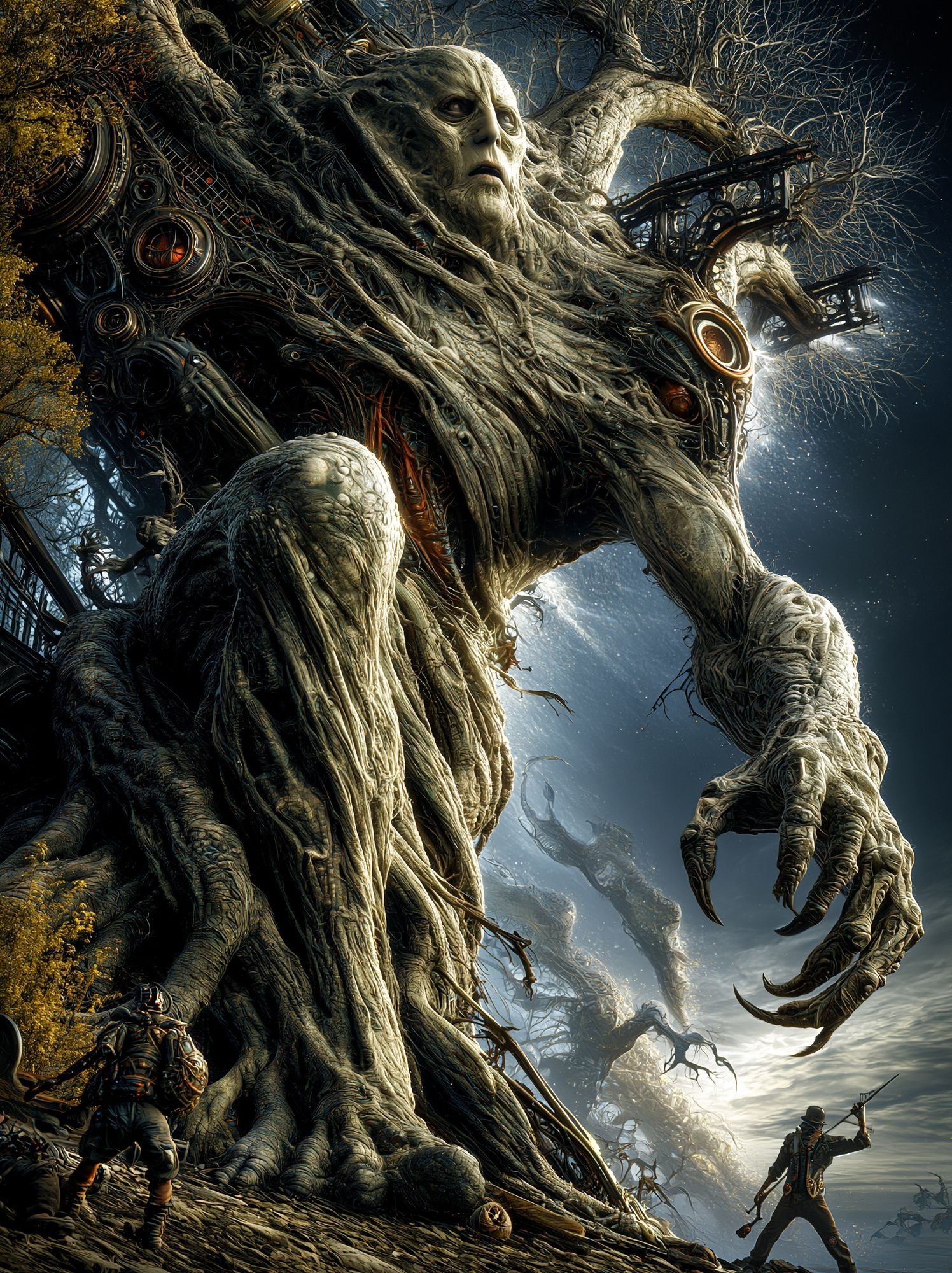 Ancient Tree Giant Fantasy Print. poster — illustration art