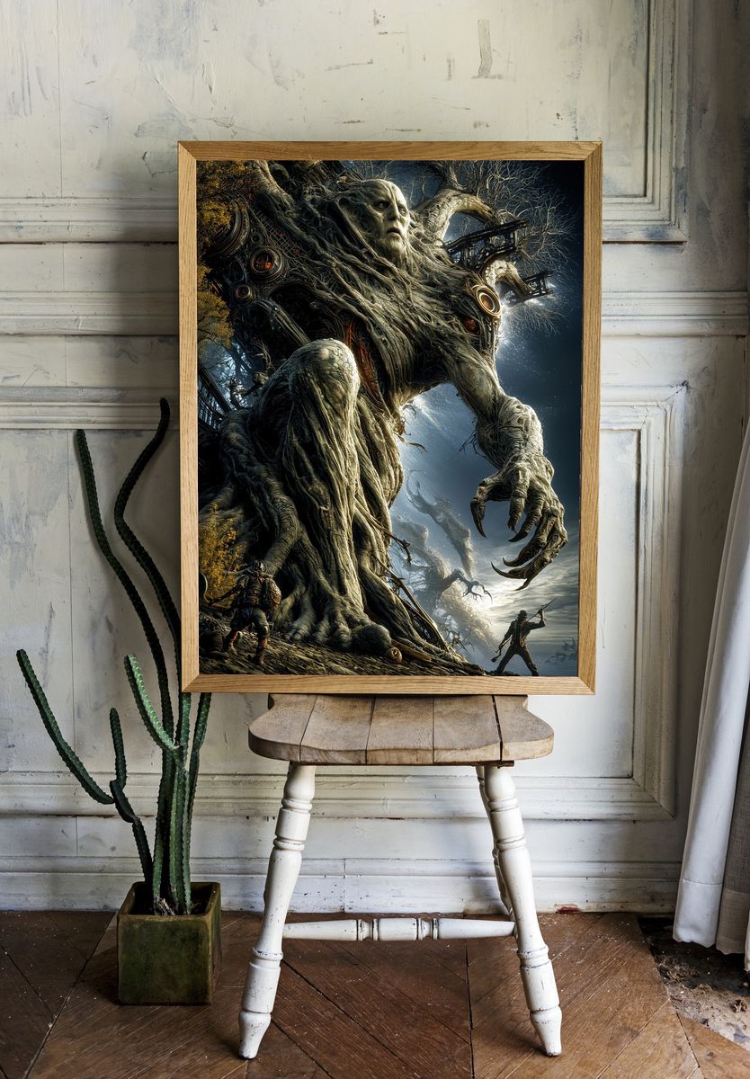 Ancient Tree Giant Fantasy Print. — room view 1