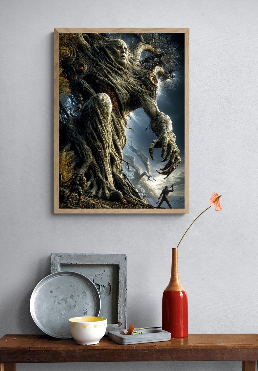 Ancient Tree Giant Fantasy Print. — room view 3