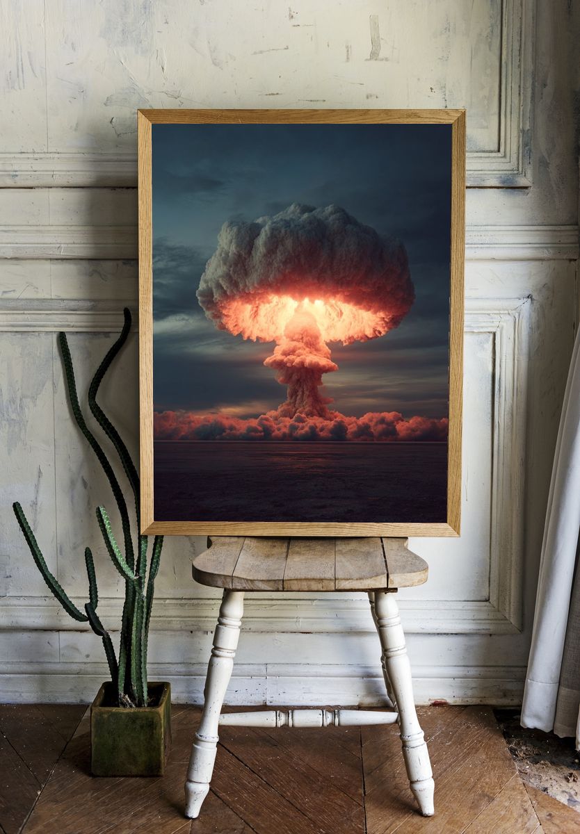 Atomic Mushroom Cloud Poster room preview