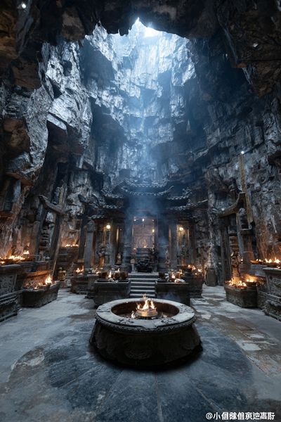 Ancient Temple Interior — Photography Print. poster