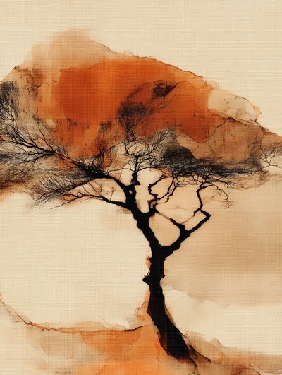 Abstract Tree Silhouette Poster. poster print