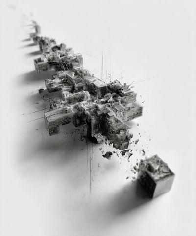 Abstract Urban Landscape Poster. poster