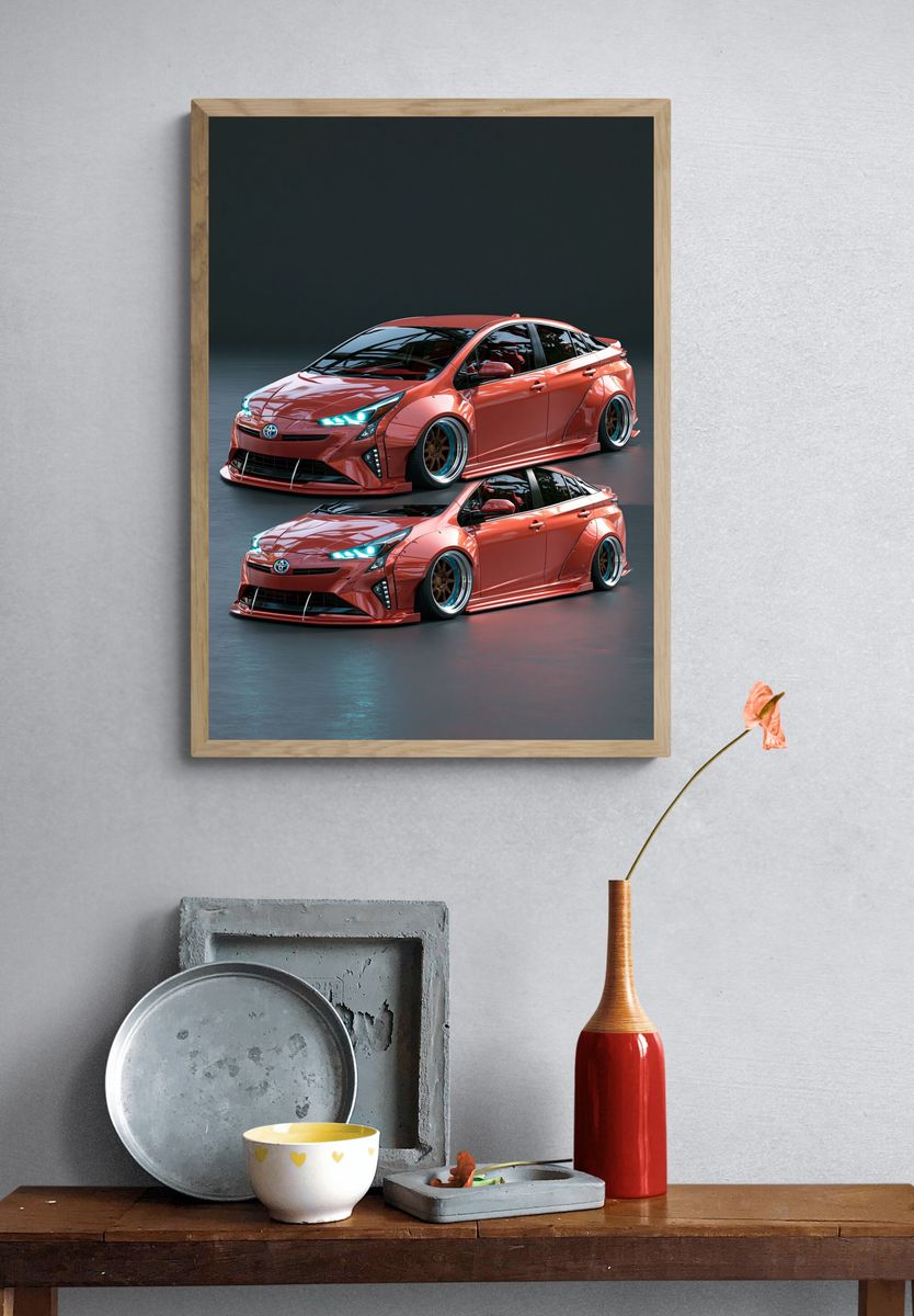 Toyota Prius Widebody Car Poster. — room view 3