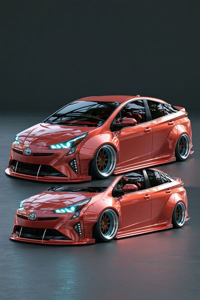 Toyota Prius Widebody Car Poster. poster