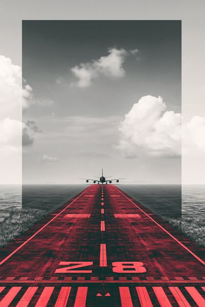 Runway 28 Airplane Photography Poster. poster print