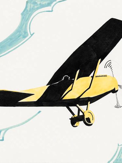 Vintage Airplane — Illustration Print. poster print