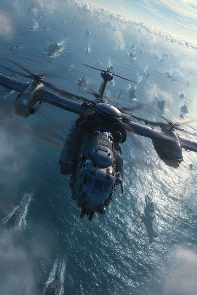 Attack Helicopter Fleet Poster. poster print