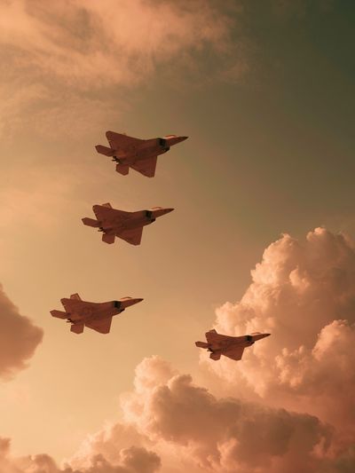 Fighter Jets at Sunset Poster.