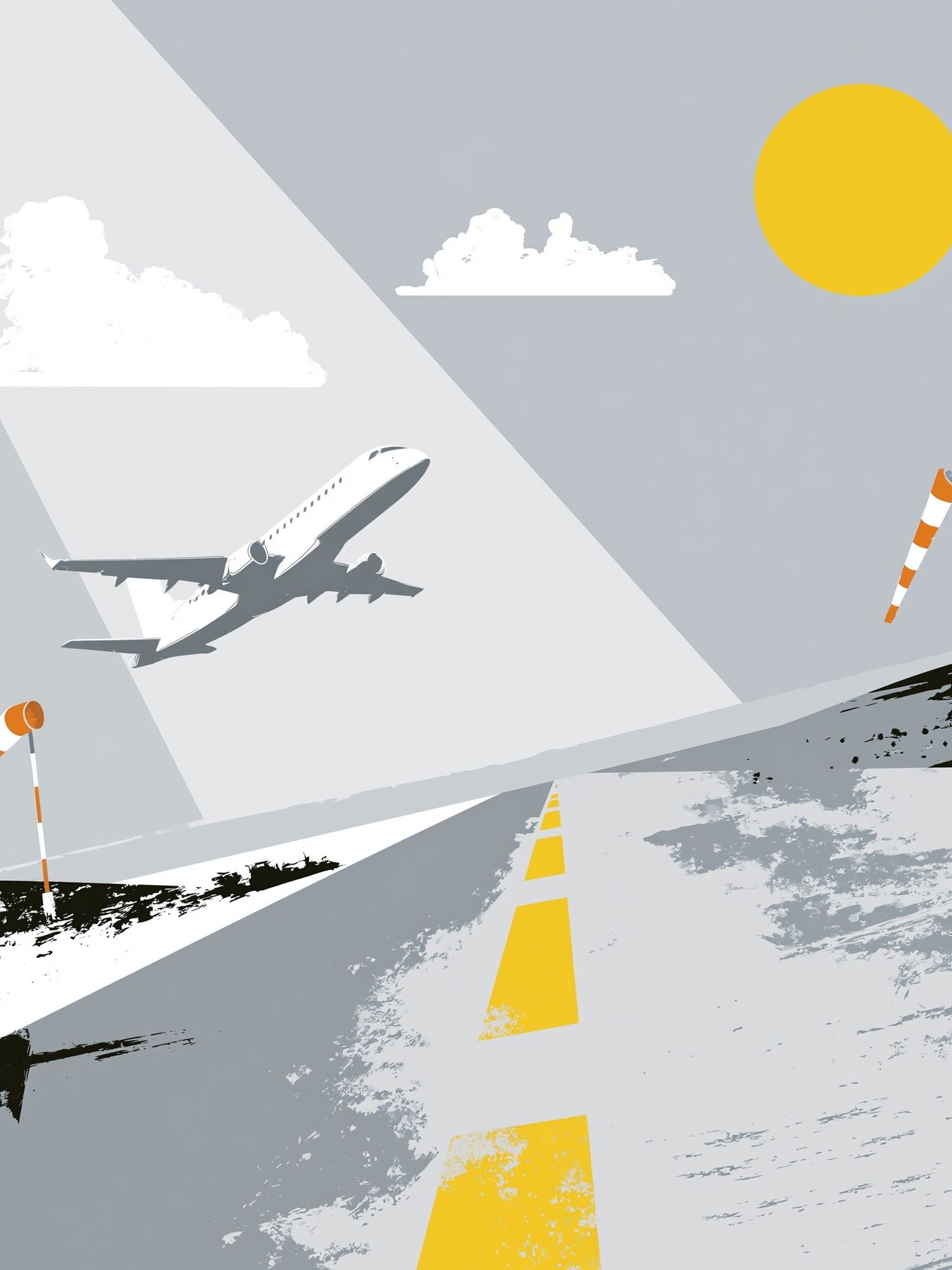 Airport Runway Minimalist Poster. poster detail